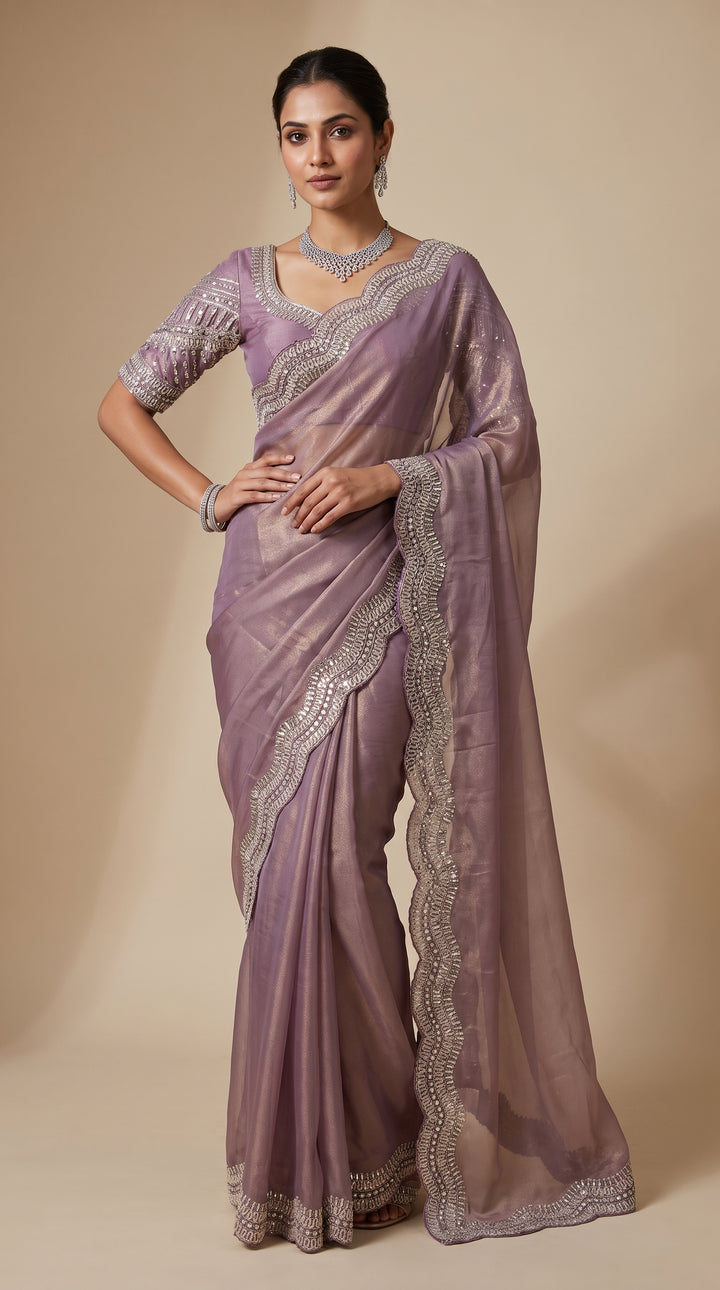 Deep Maroon Saree