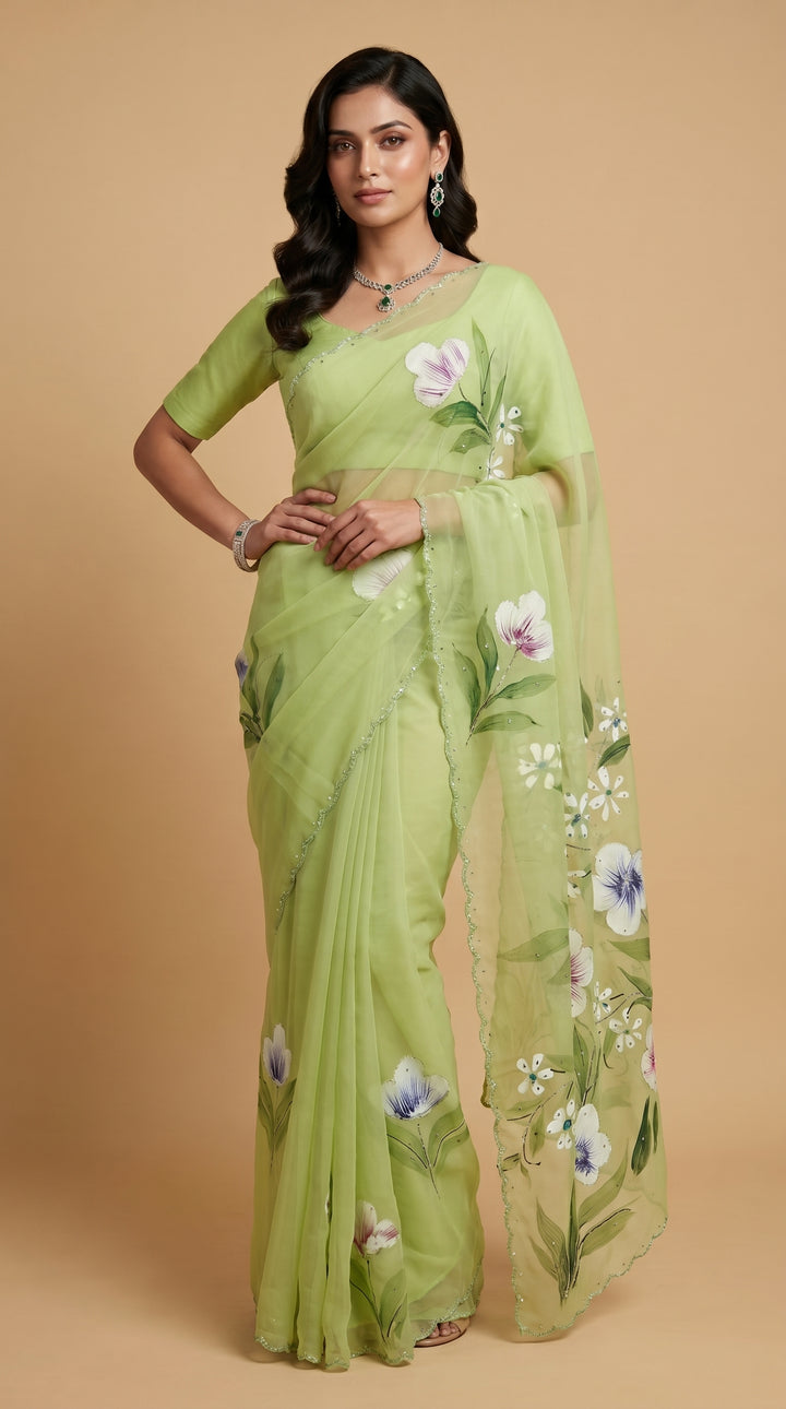 Lime Green Chiffon