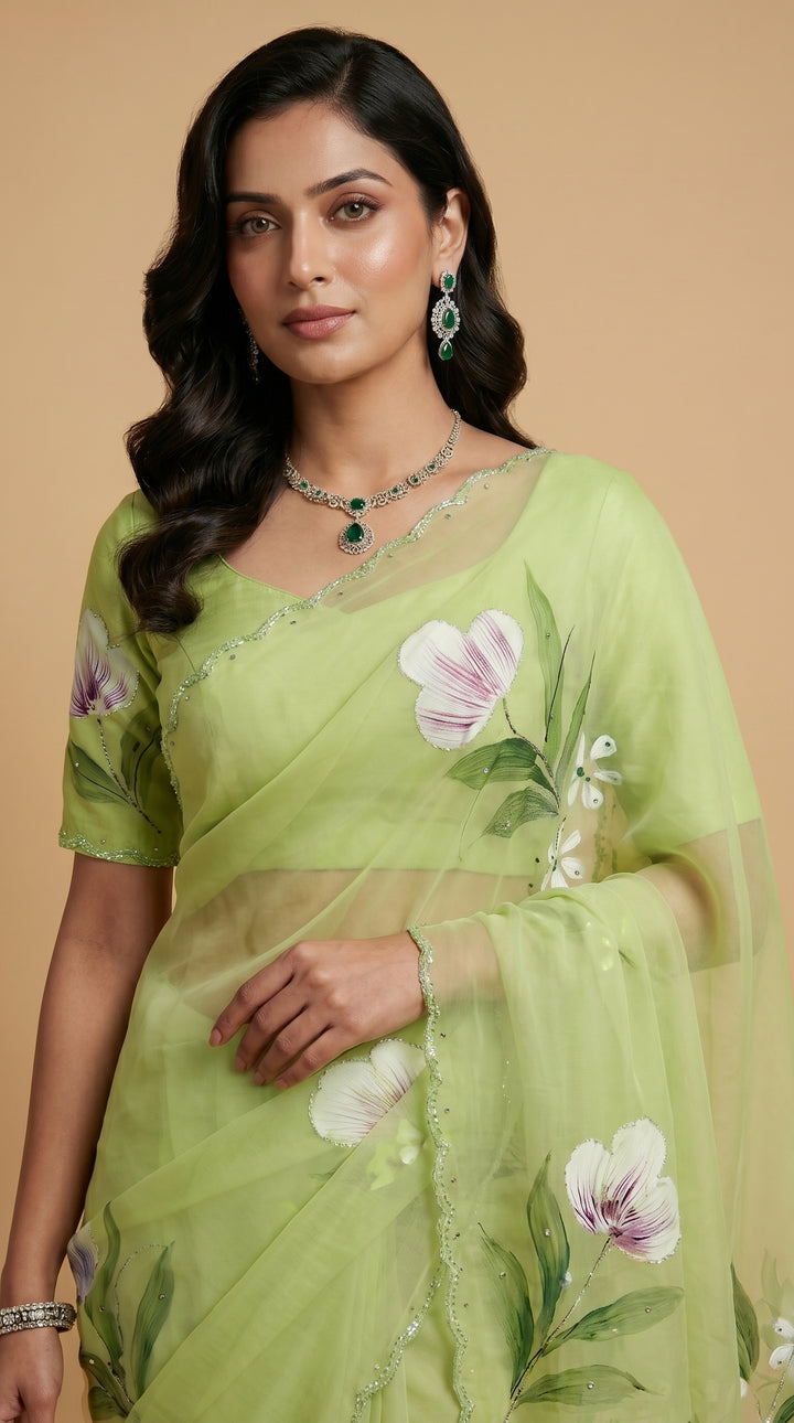 Lime Green Chiffon