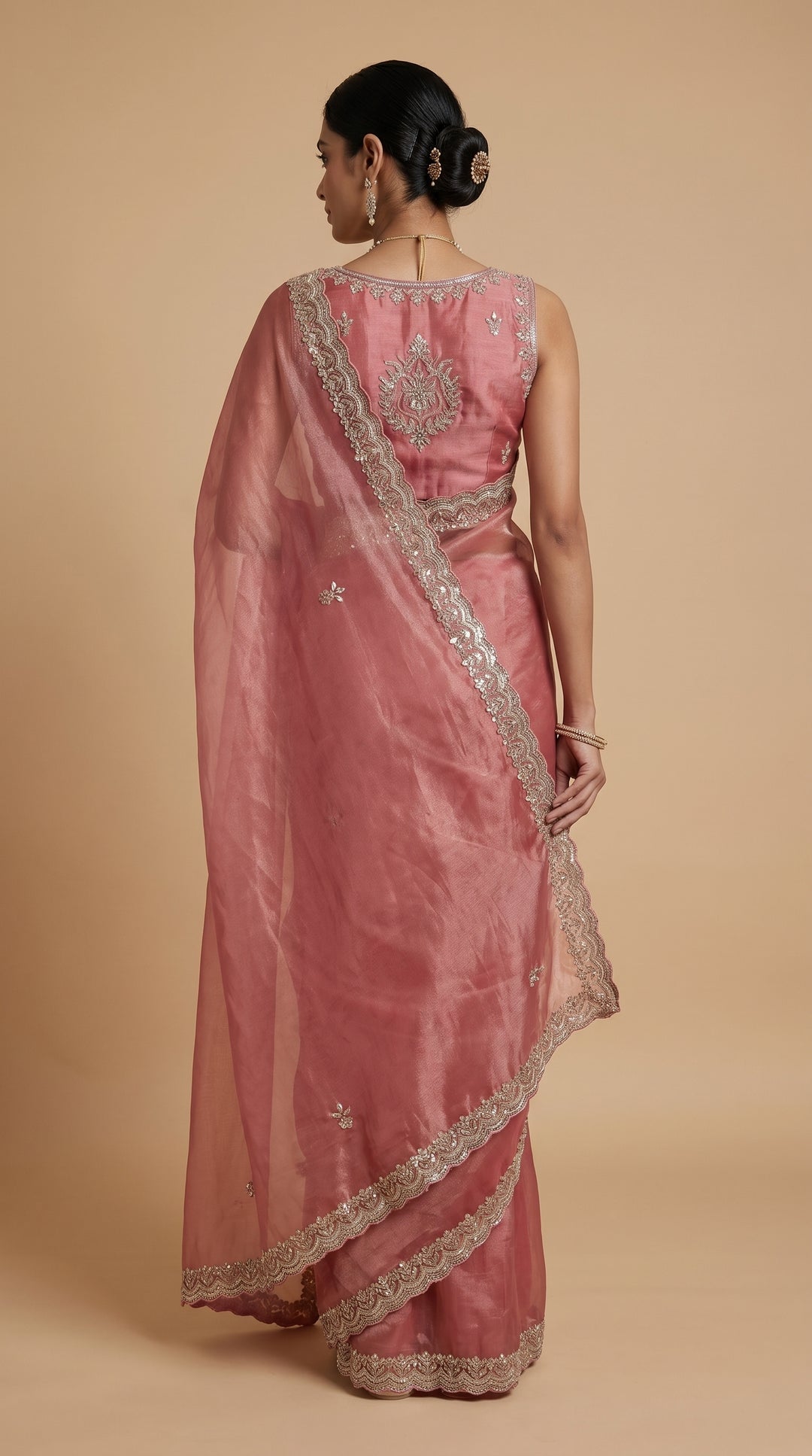 Rose Pink Saree