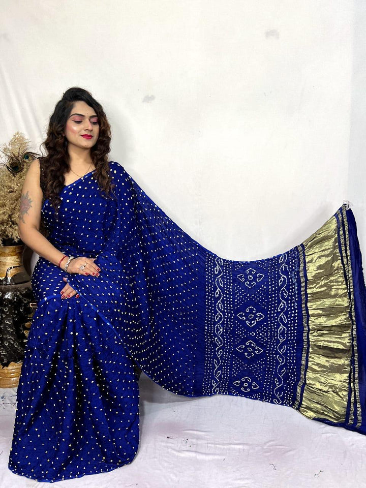 Bandhini Modal Silk Saree