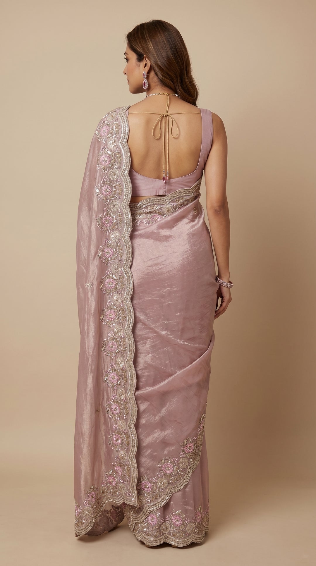 Grey Mauve Saree