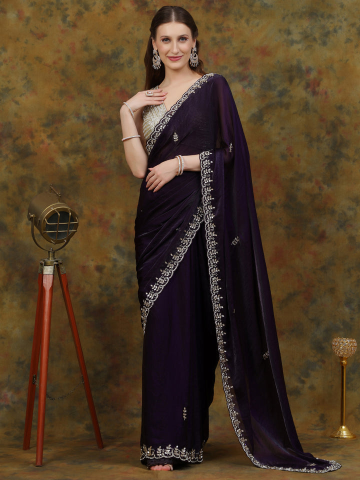 Dark Purple Satin Tissue