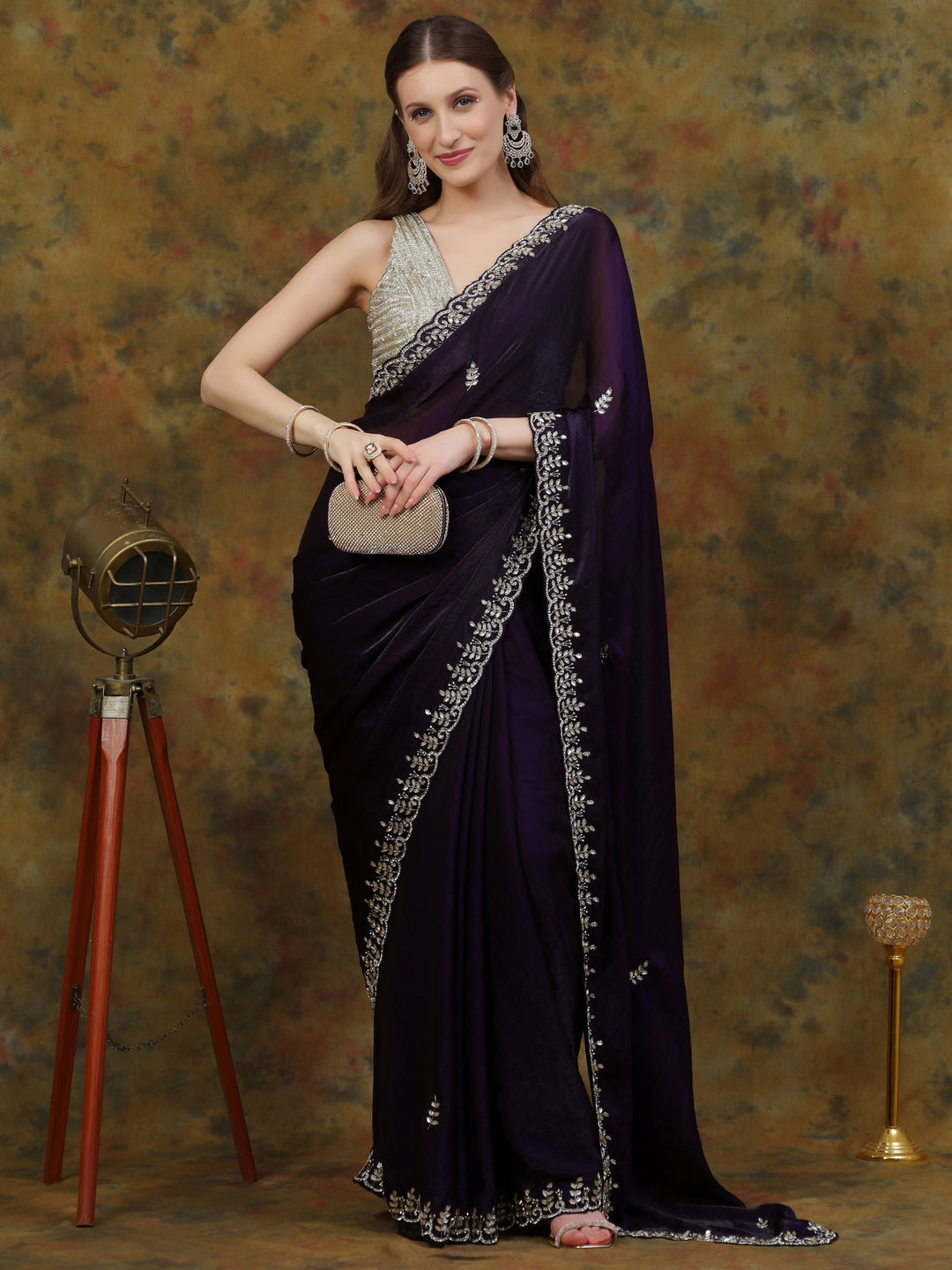 Dark Purple Satin Tissue