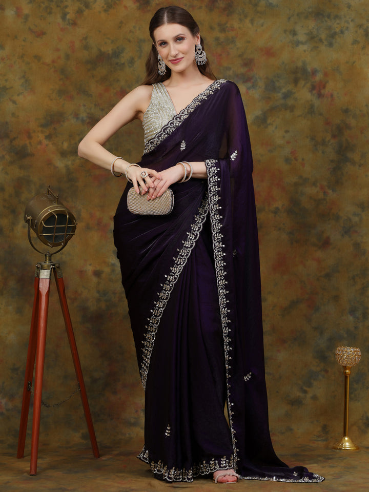 Dark Purple Satin Tissue
