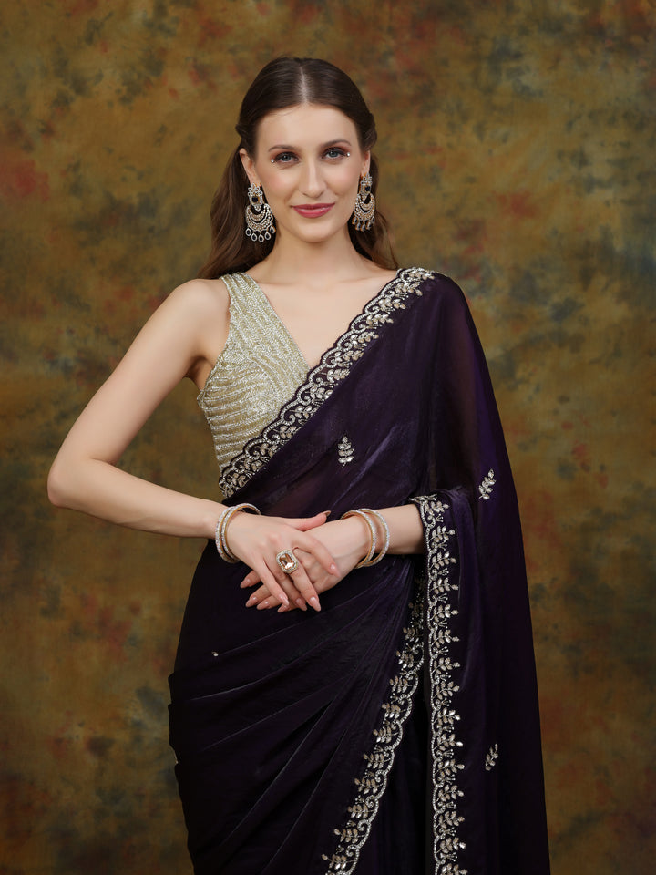 Dark Purple Satin Tissue