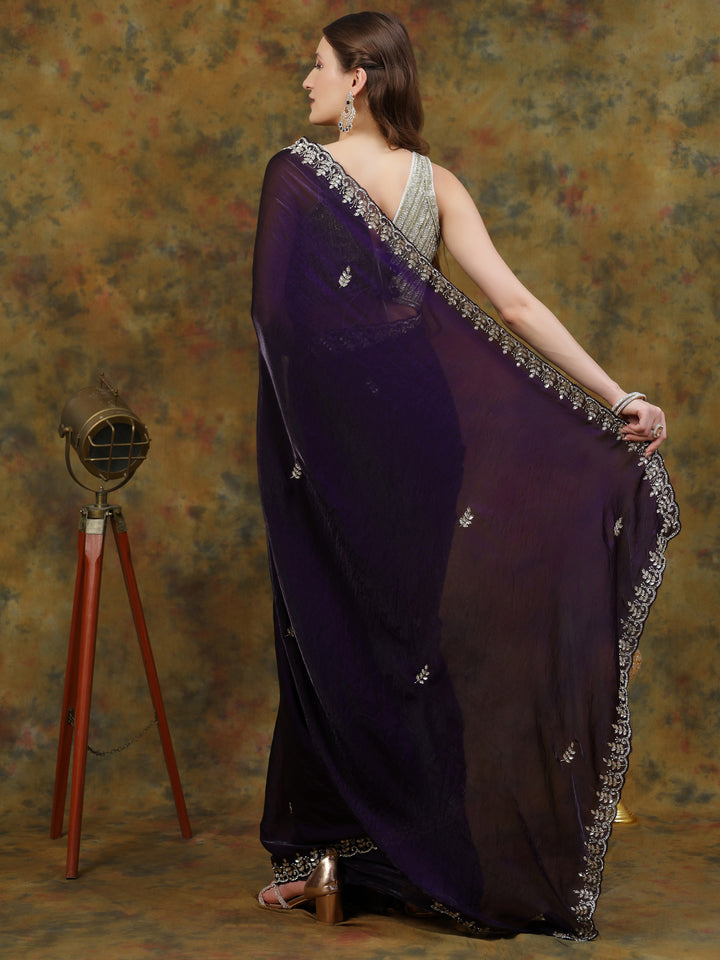 Dark Purple Satin Tissue