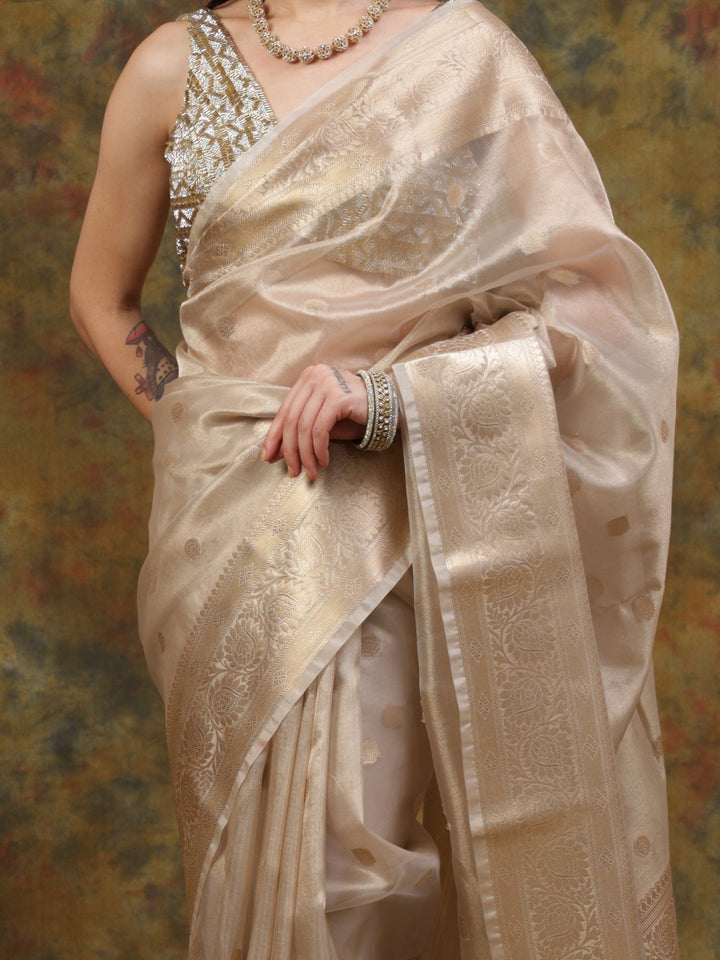 Gold Tissue Saree