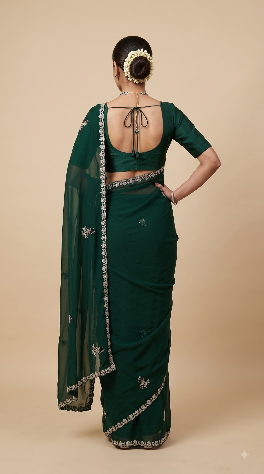 Emerald Green saree