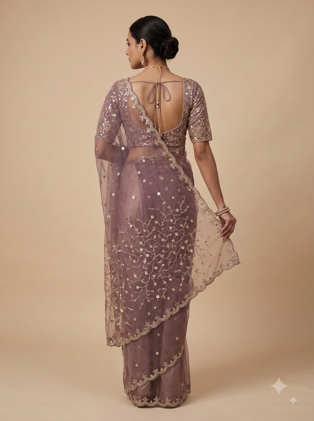 Lavender  Saree