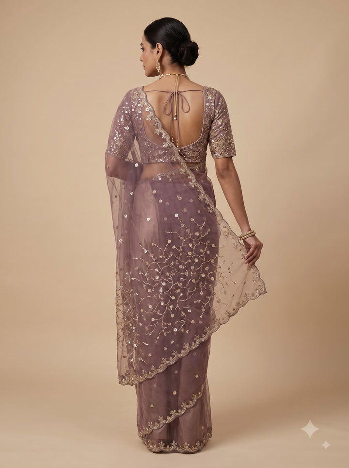 Lavender  Saree