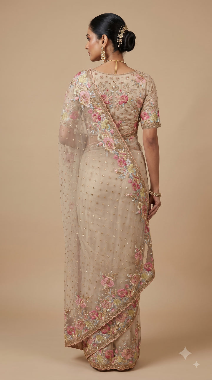Vanilla Cream Saree