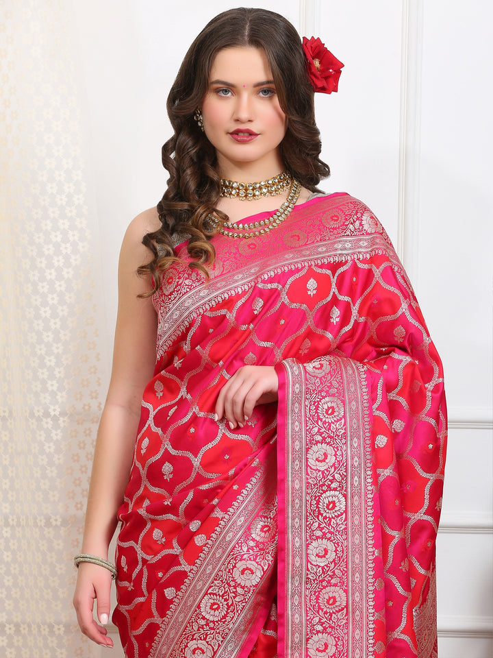 Royal Red Katan Silk Saree
