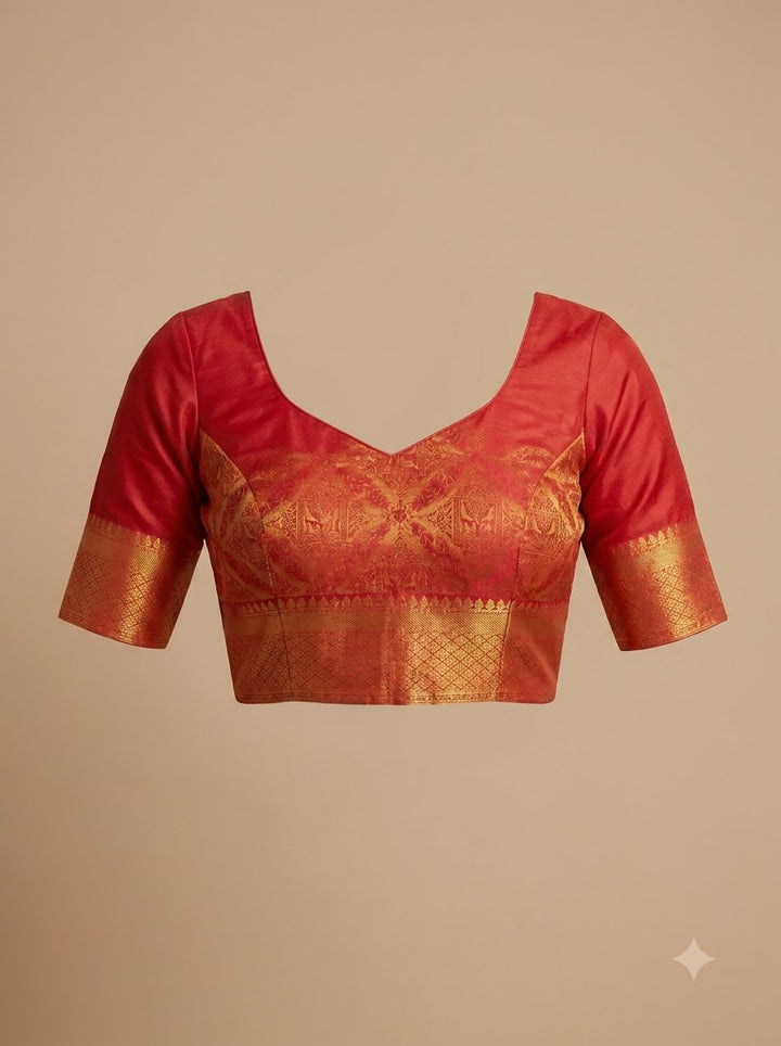 Fiery Orange Banarasi