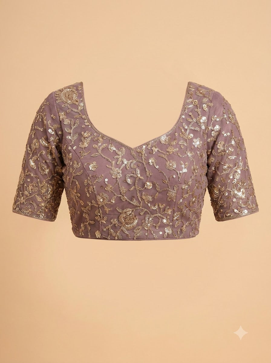 Lavender  Saree