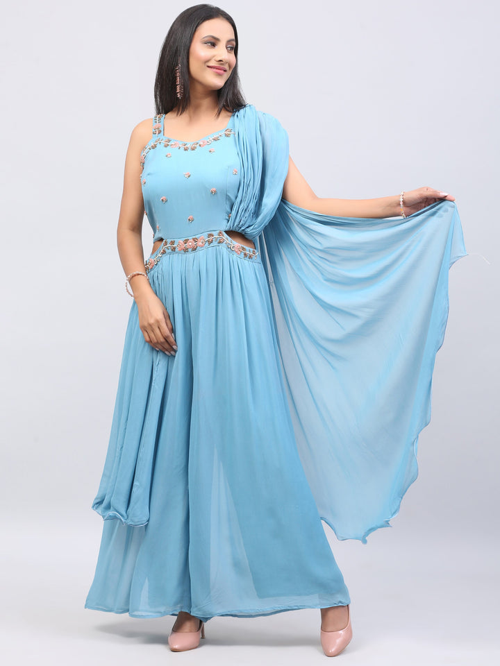 Icy Blue Jumpsuit