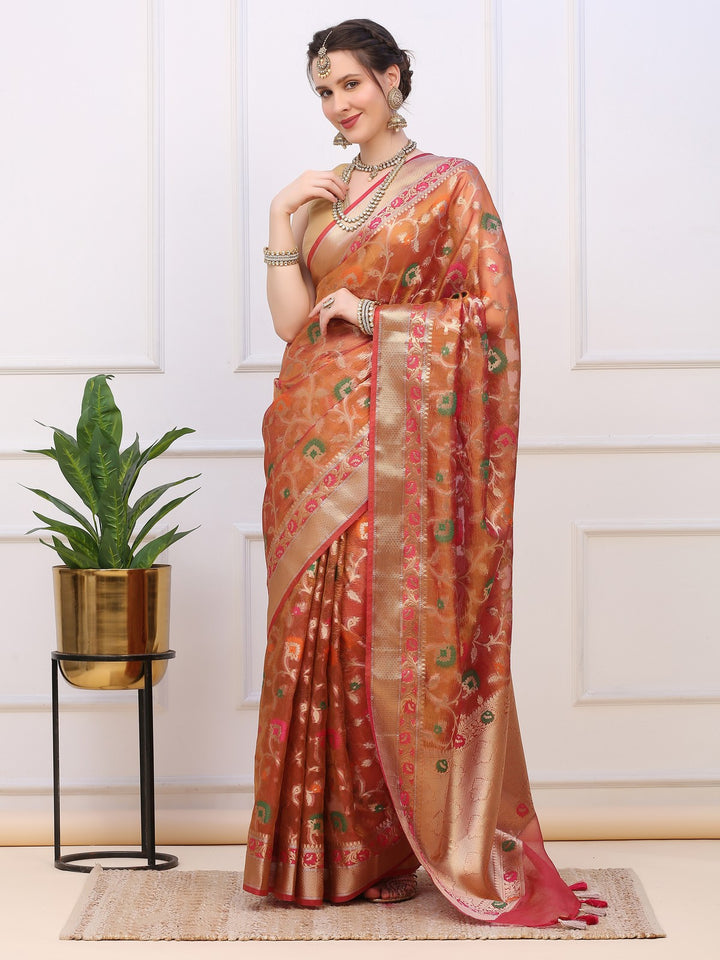 Banarasi Crush Tissue Saree
