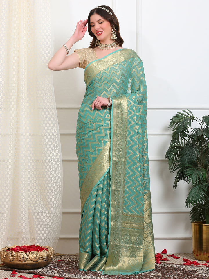 Leheriya Georgette Saree