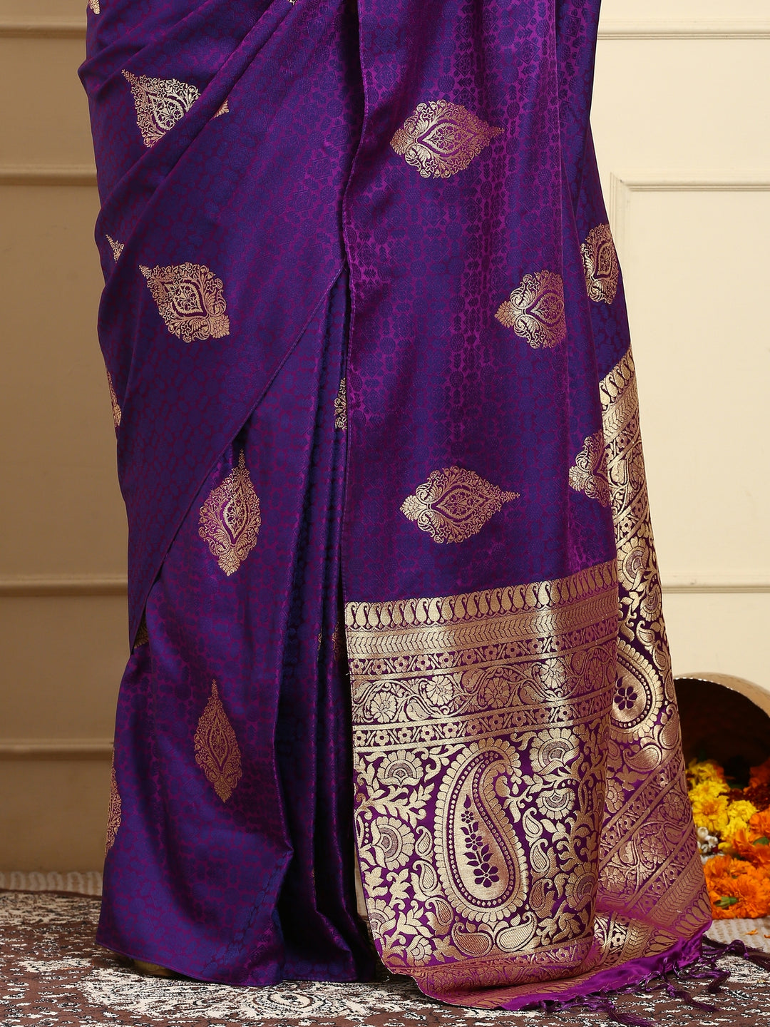 Purple Tanchui Silk Saree