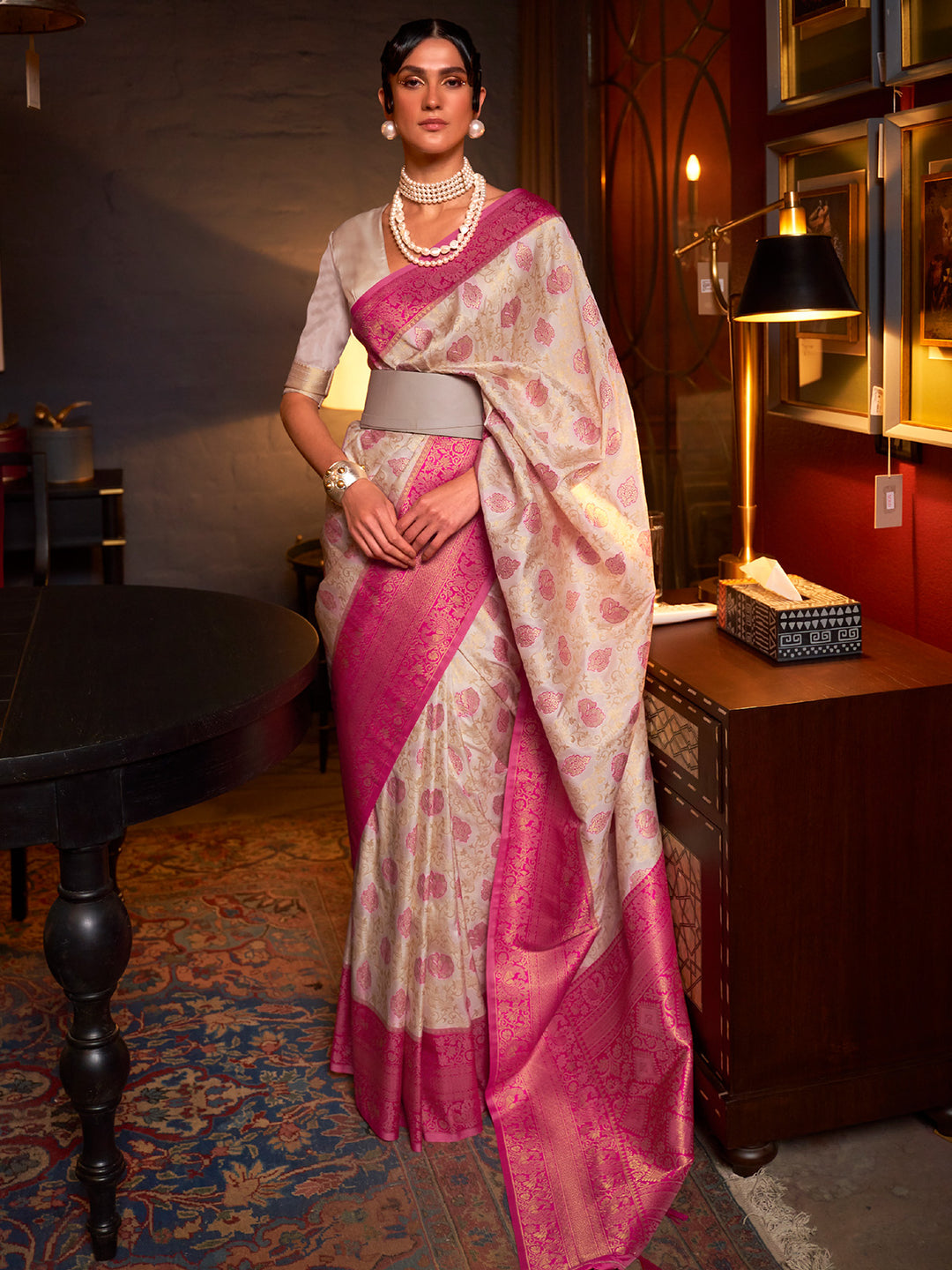 banarasi silk dress Buy Plus Size Rangeen Tarana Banarasi Silk Dress | Apella