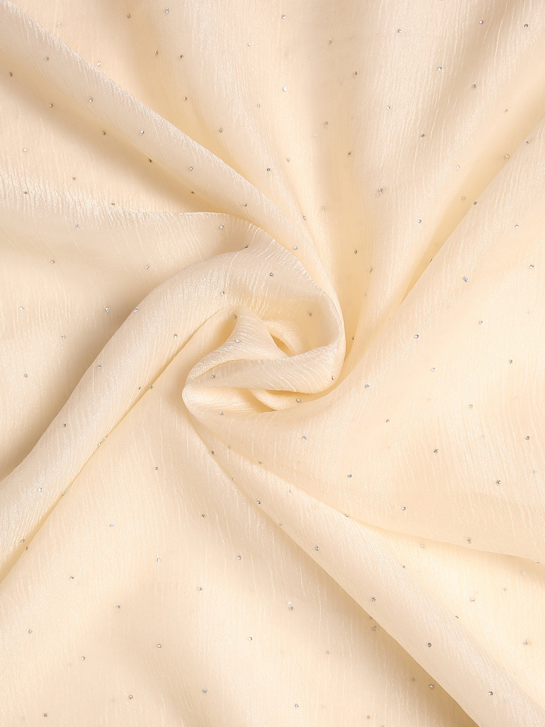 Ivory Crepe Chiffon Saree