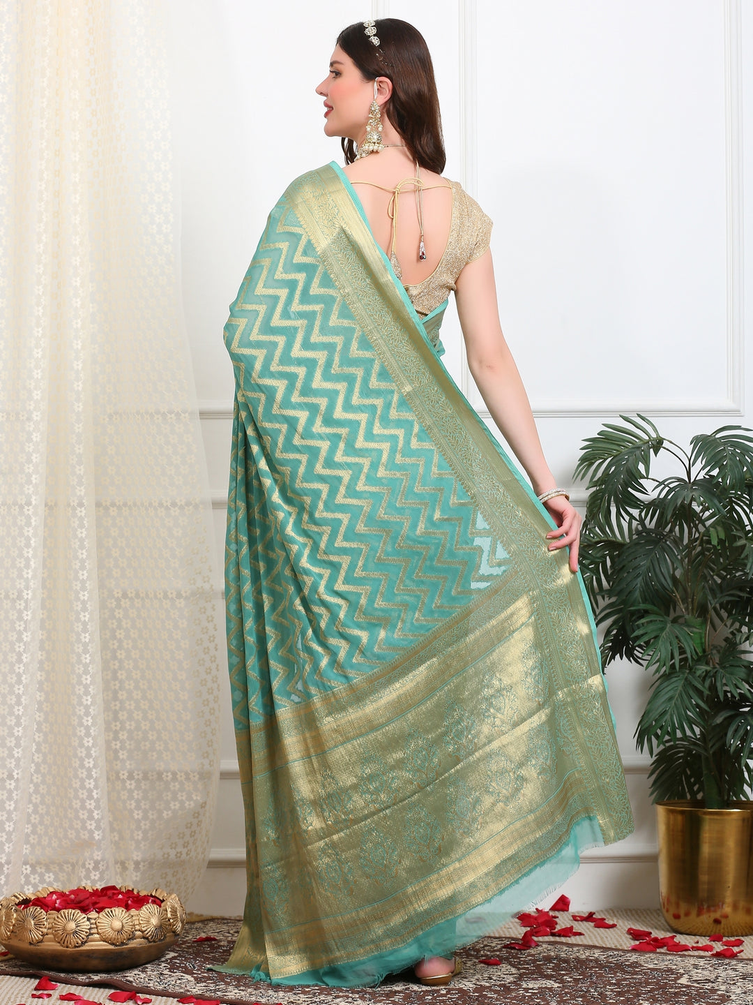 Leheriya Georgette Saree