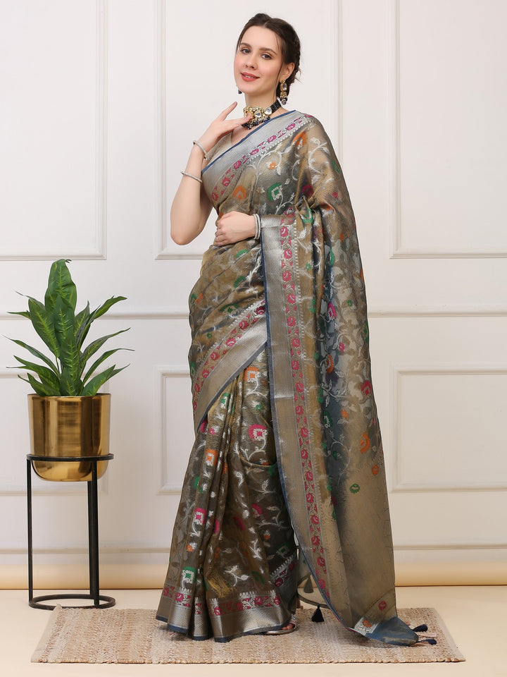 Banarasi Crush Tissue Saree