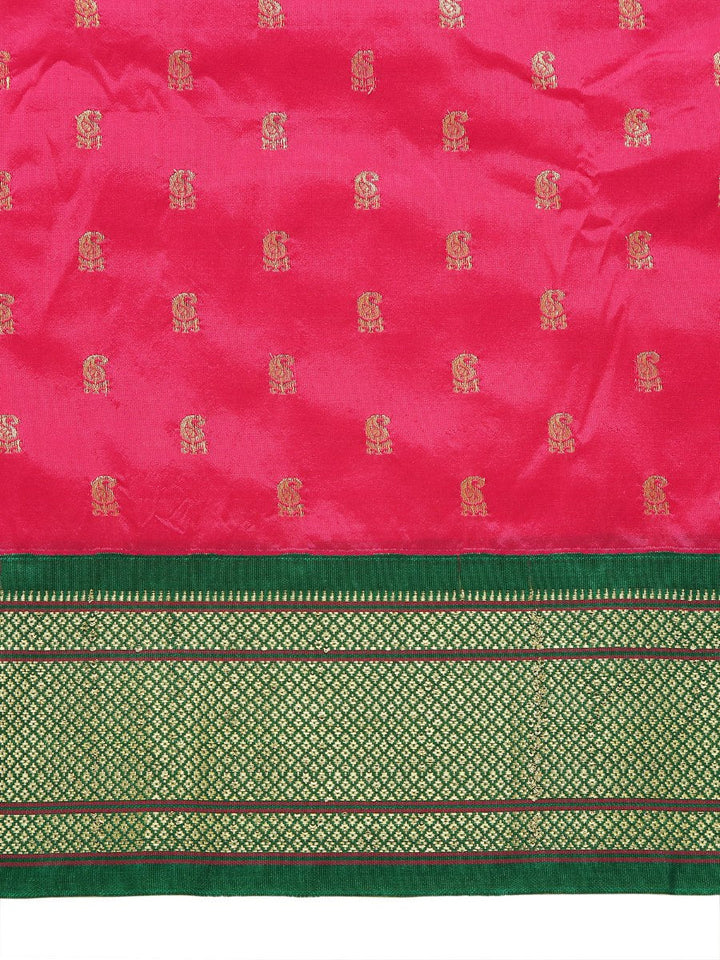 Pink Paithani Silk Saree