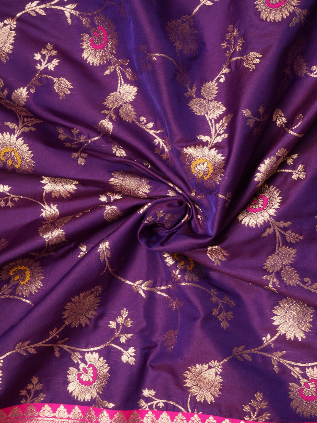 Deep Purple Banarasi Silk Saree