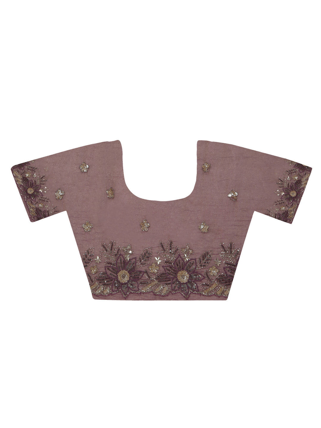 Dusty Mauve Crepe Organza