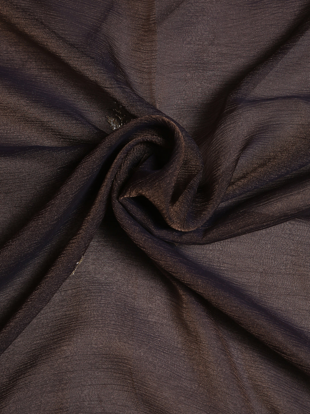 Charcoal Grey Crepe Chiffon Saree