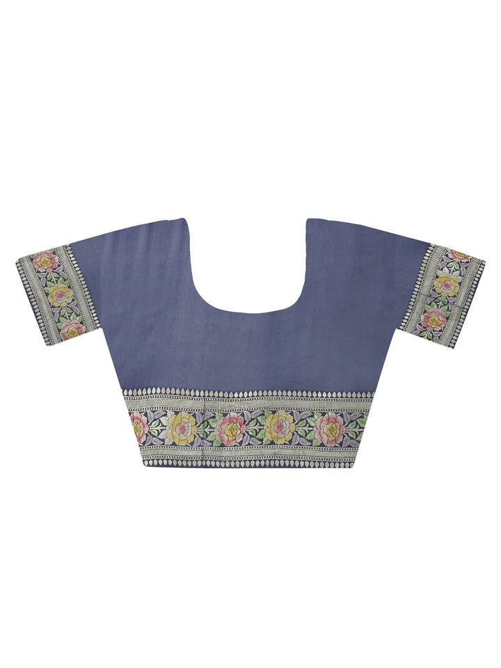 Icy Blue Khaddi Georgette Saree