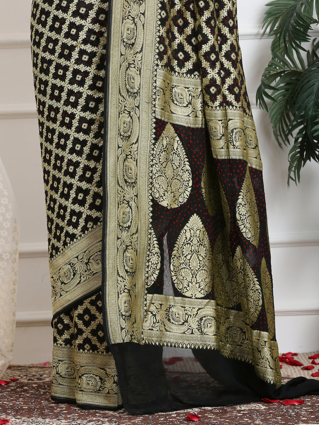 Coco Black Khaddi Georgette Saree