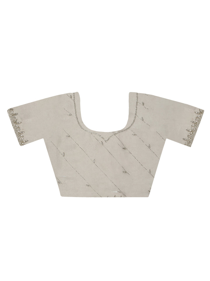White Organza Tissue Saree