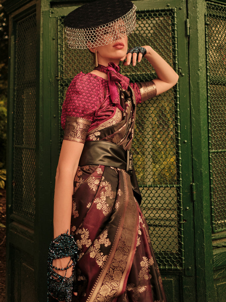 Banarasi Rangkaat Saree
