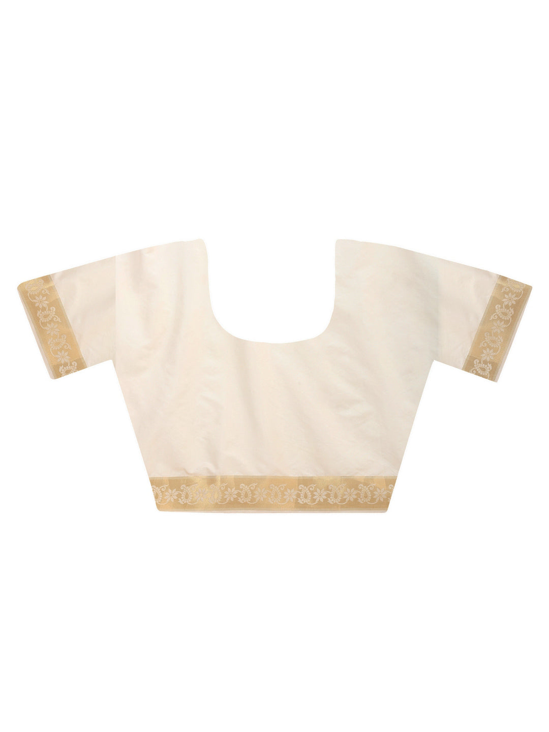 Cream Katan Silk Saree