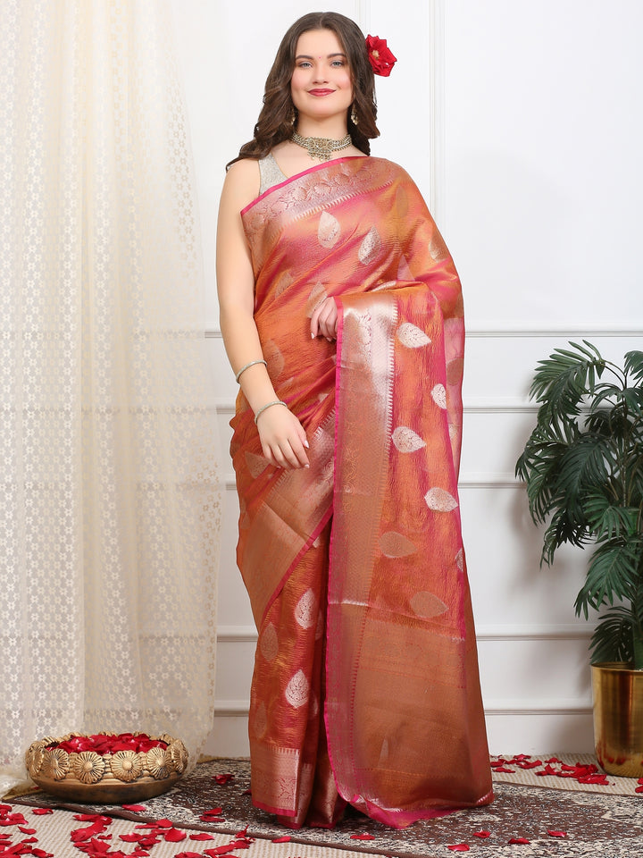 Crush Tissue Saree