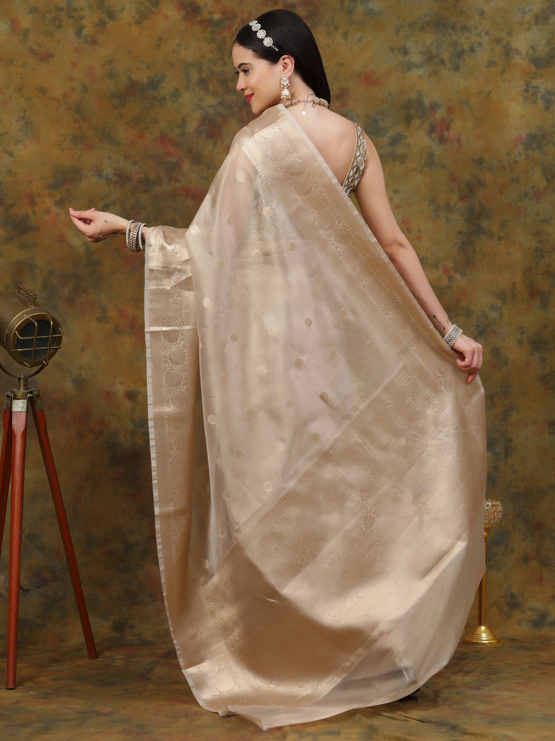 Gold Tissue Saree