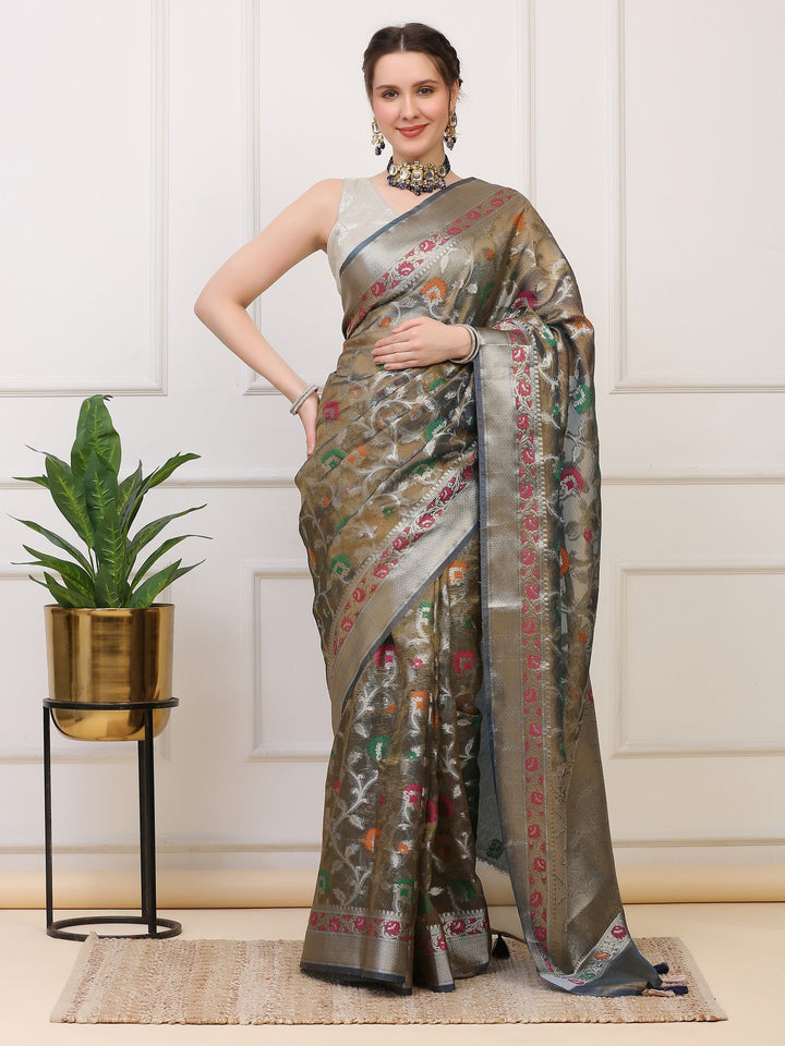 Banarasi Crush Tissue Saree