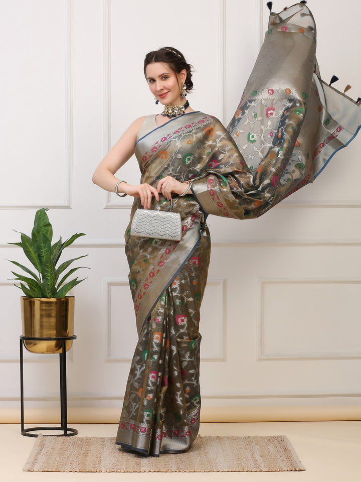 Banarasi Crush Tissue Saree