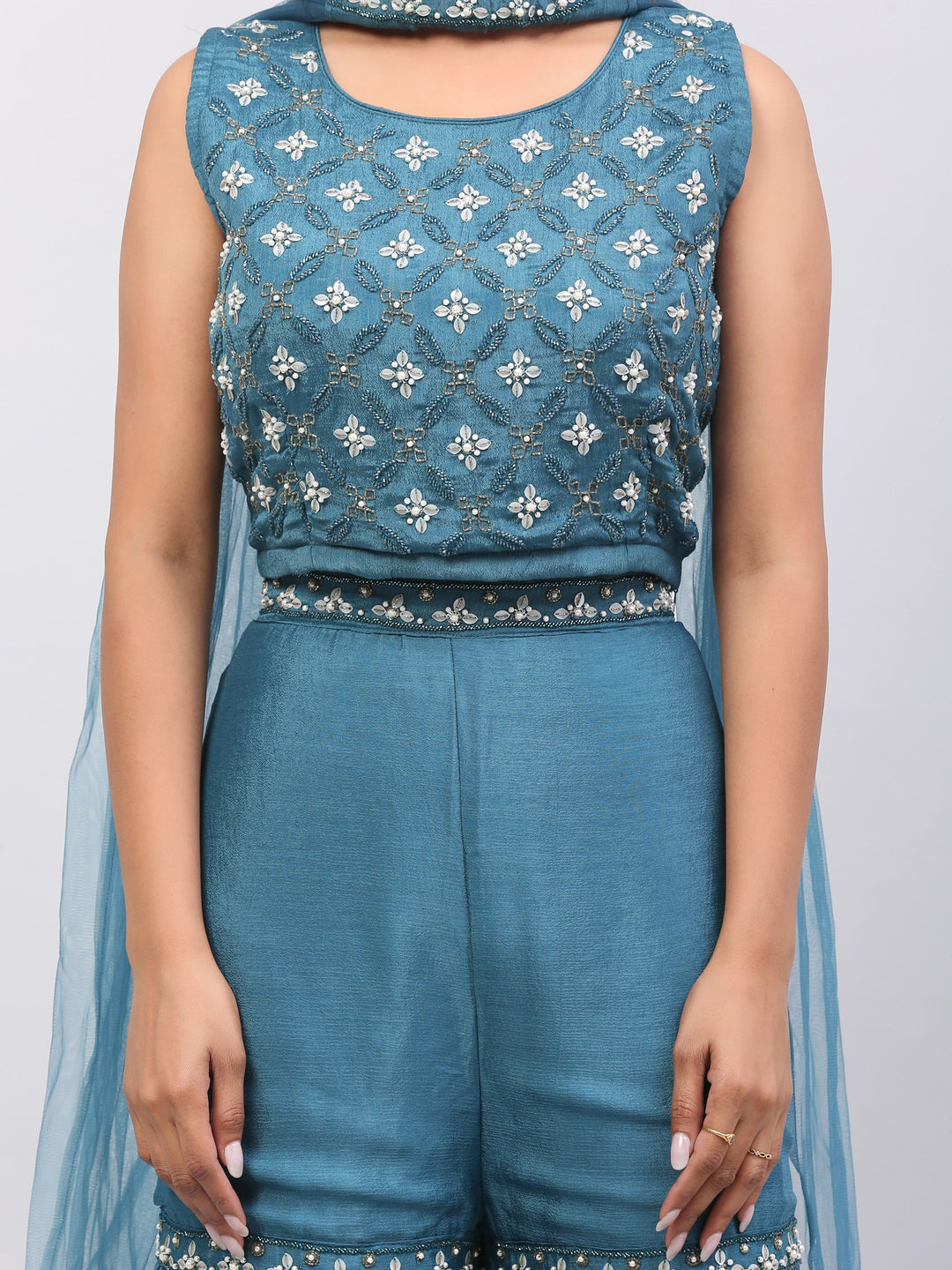Teal Blue Garara Set
