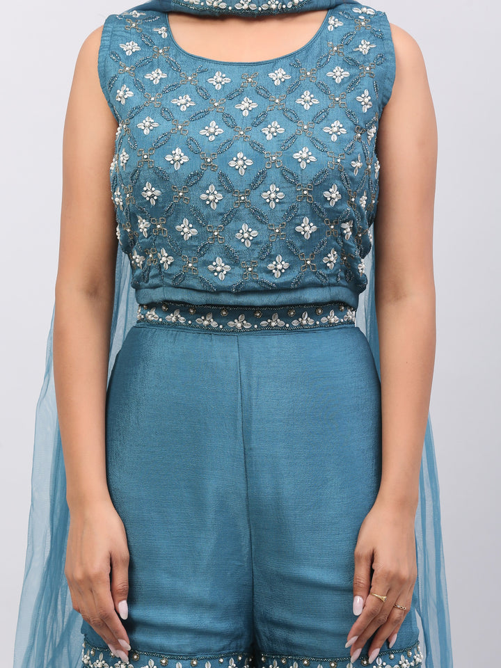 Teal Blue Garara Set