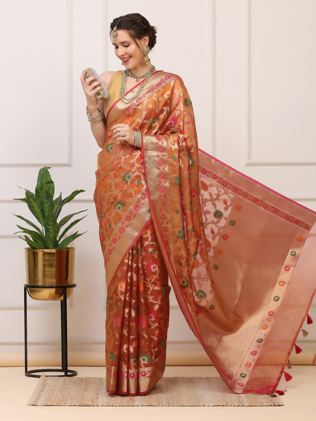 Banarasi Crush Tissue Saree