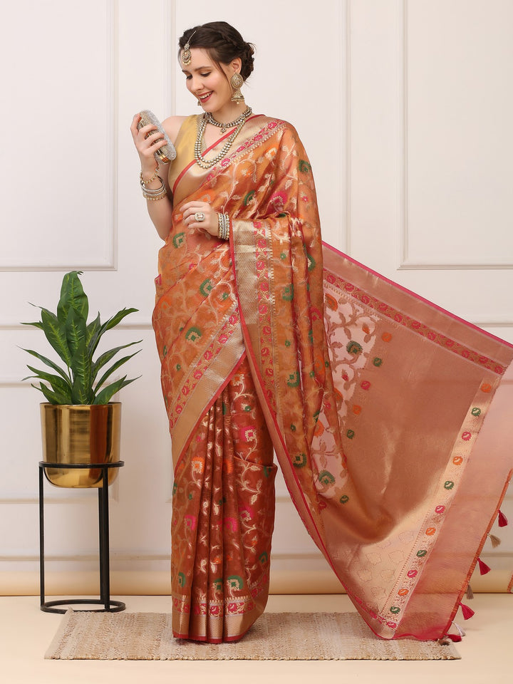 Banarasi Crush Tissue Saree