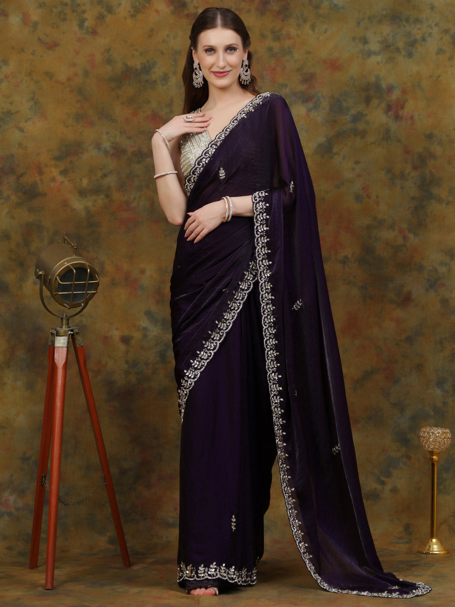 Dark Purple Satin Tissue
