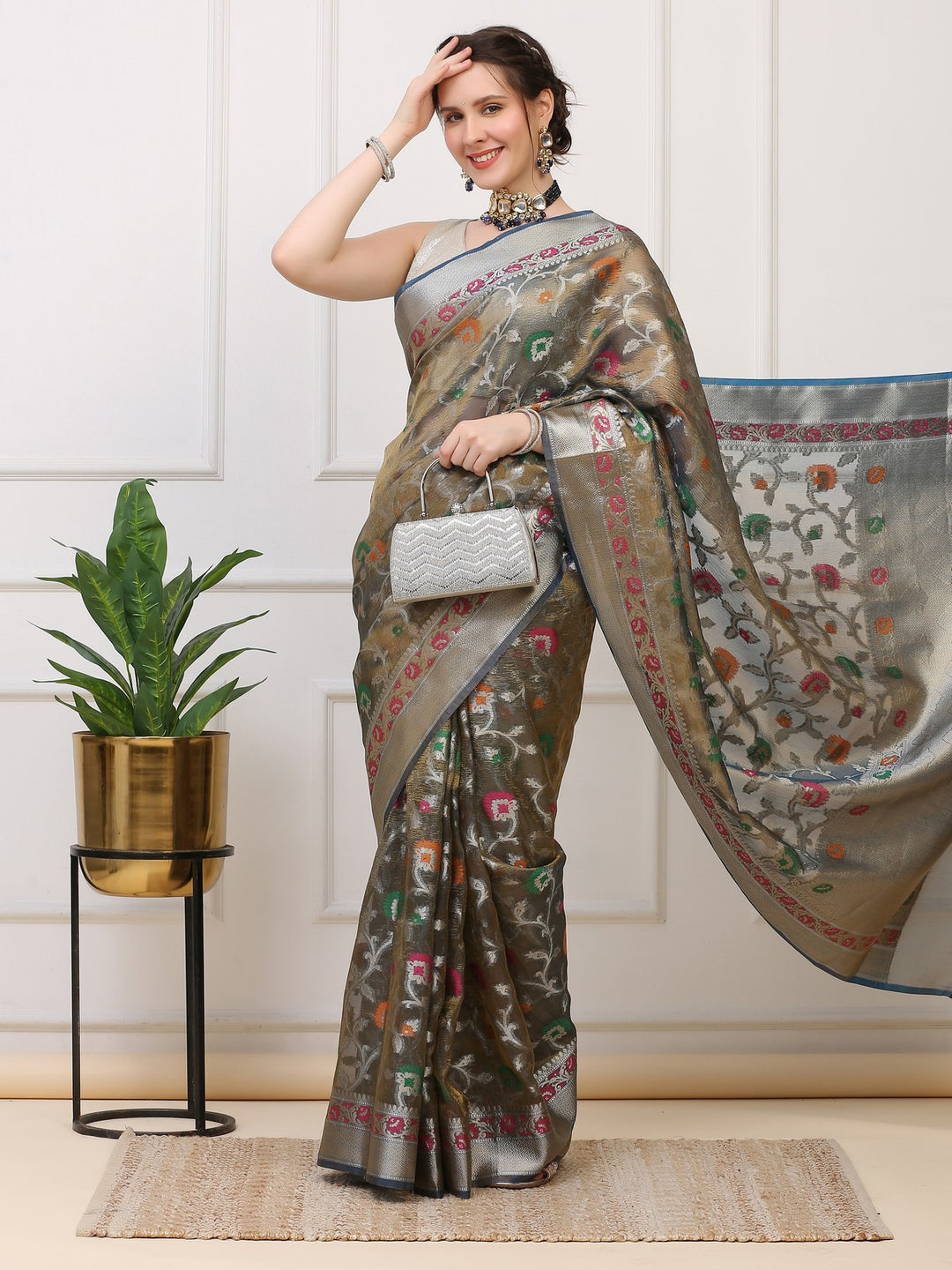Banarasi Crush Tissue Saree