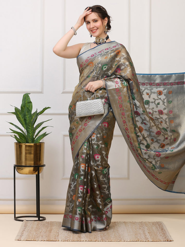 Banarasi Crush Tissue Saree