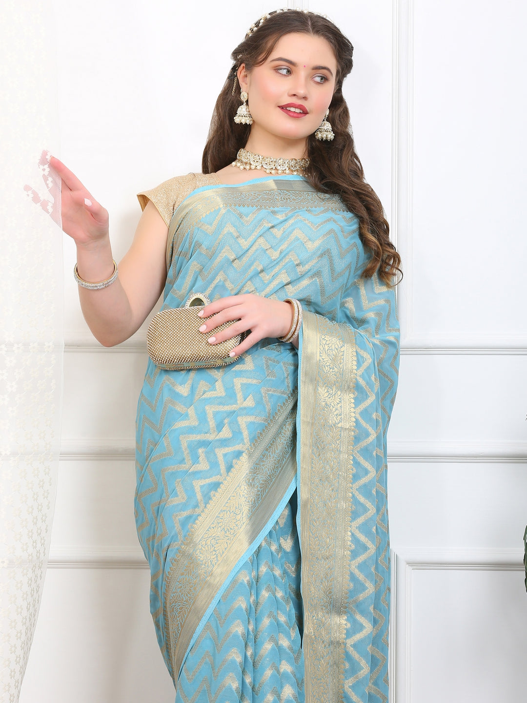 Leheriya Georgette Saree