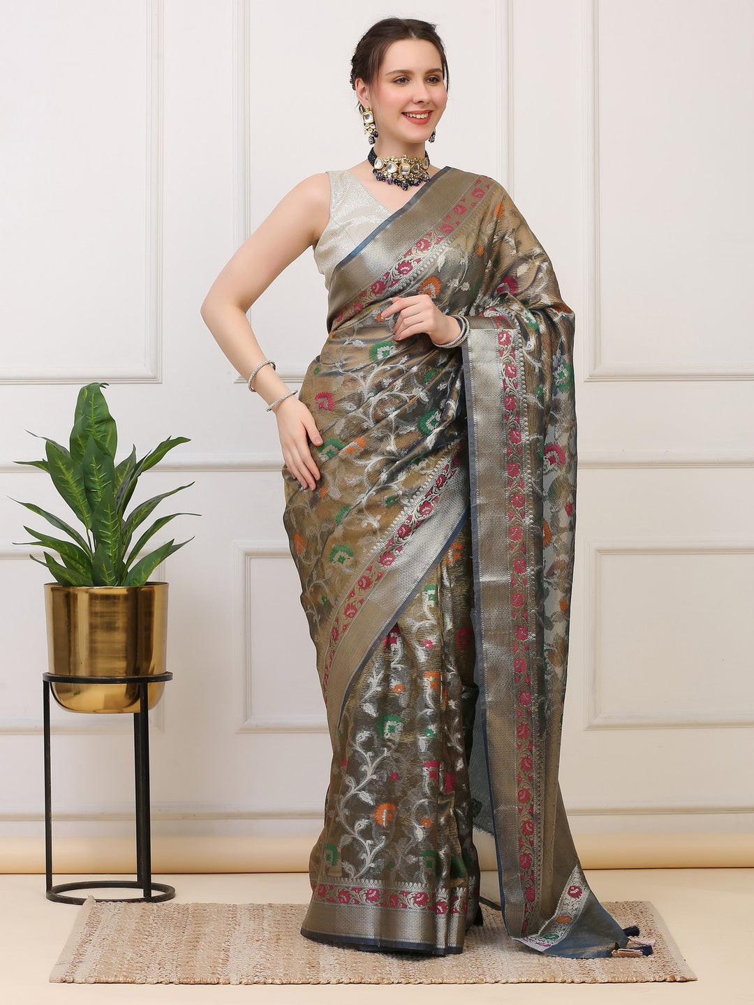 Banarasi Crush Tissue Saree
