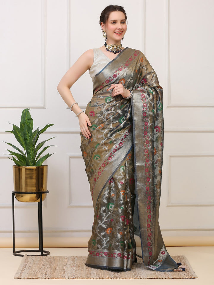 Banarasi Crush Tissue Saree